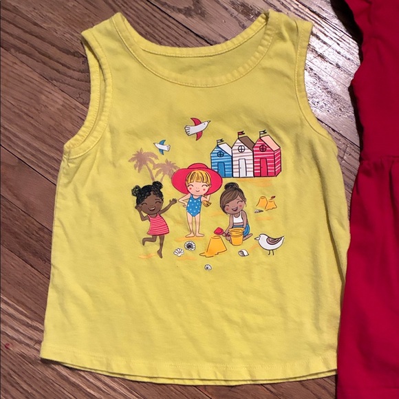 Assorted Kids Clothes: Tank, Dress, Sleeper and 2 Shorts - Picture 2 of 11